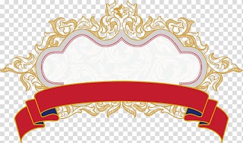 Logo Wedding Ribbon, red ribbon and patterns, red, white, and brown floral transparent background PNG clipart