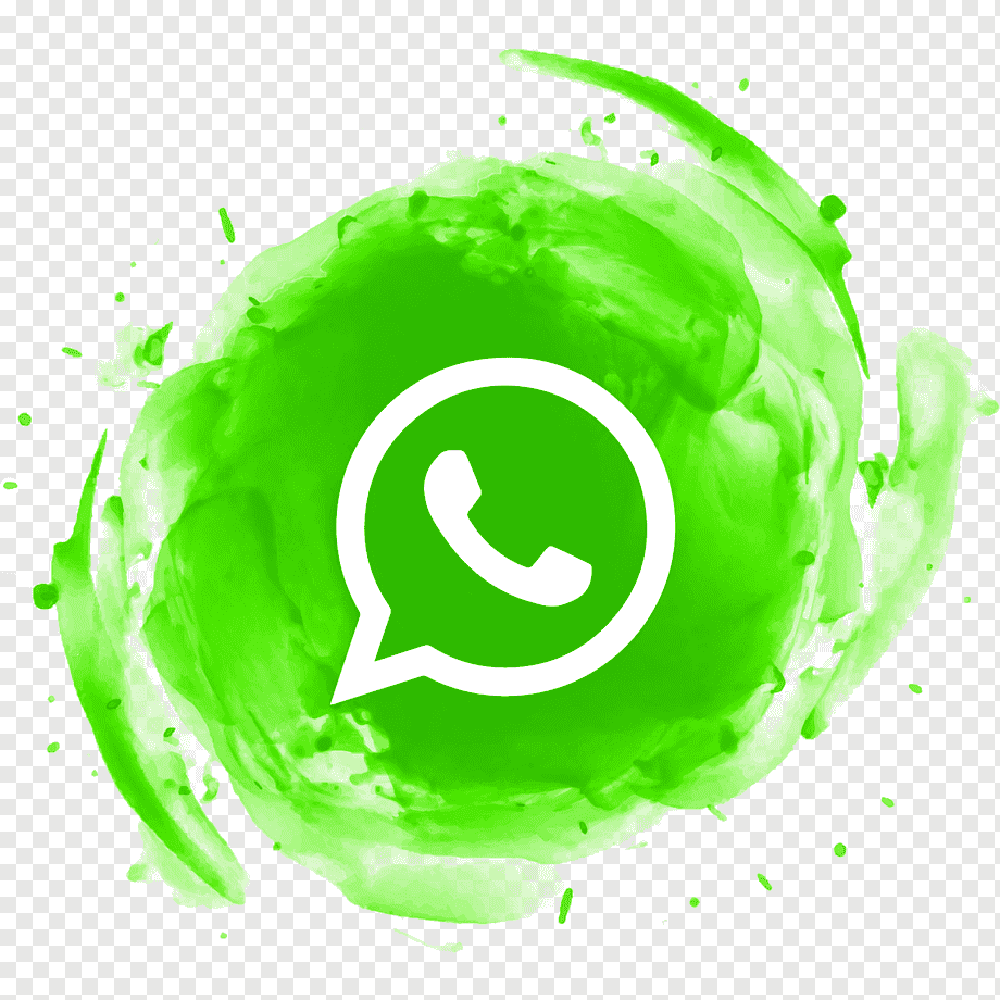 logo whatsapp watercolor splash, png