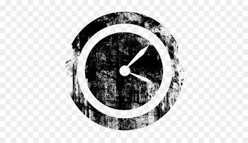 Logo White Clock Facebook Font - grunge background texture 
