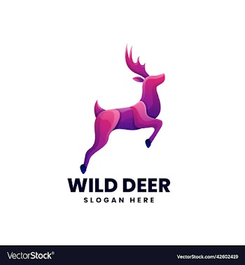 logo wild deer gradient colorful