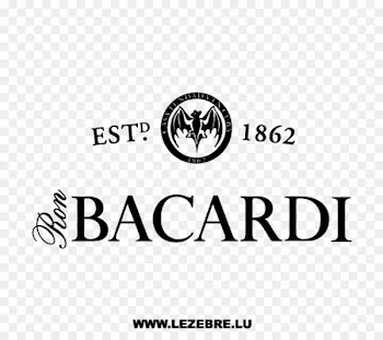 Logo Window Brand Font Decal - bacardi sign 