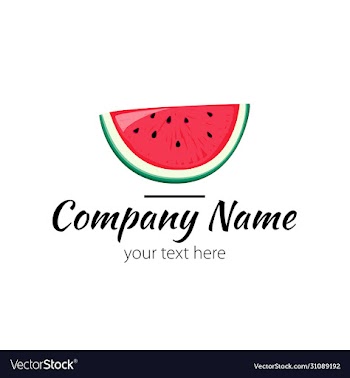 logo with watermelon simple sign