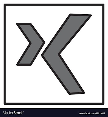 Logo xing icon social social media social network vector image