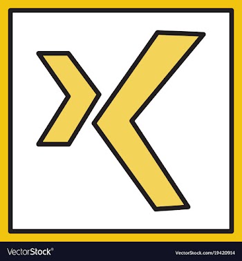 Logo xing icon social social media social network vector image