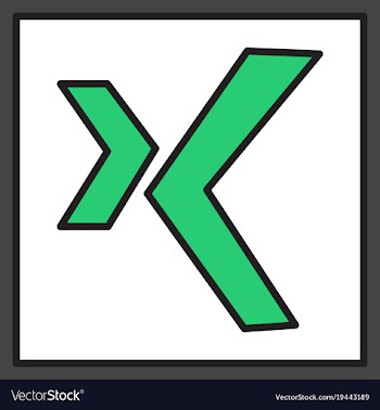 Logo xing icon social social media social network vector image