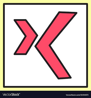 Logo xing icon social social media social network vector image