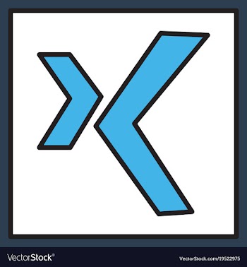 Logo xing icon social social media social network vector image