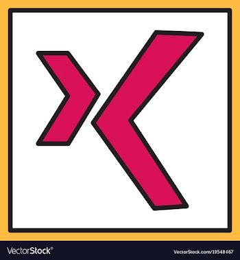 Logo xing icon social social media social network vector image
