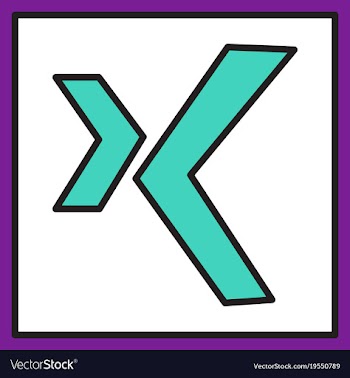 Logo xing icon social social media social network vector image