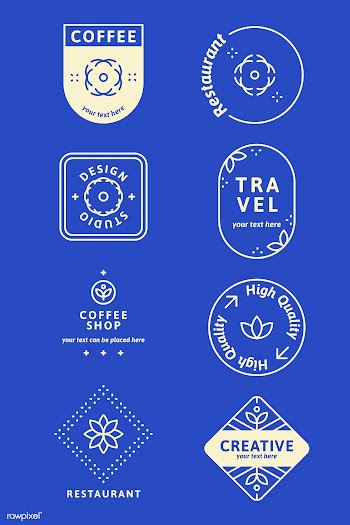 Logos on blue | Free stock vector - 599577
