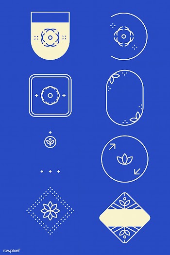 Logos on blue | Free stock vector - 599581