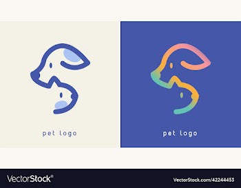 logotype pet cat dog shop veterinary clinic store