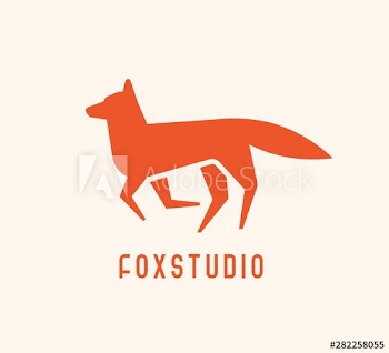 Logotype with silhouette of fox