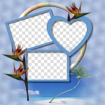 Loisir crxe9atif Preview, Qingxin blue sea frame material transparent background PNG clipart