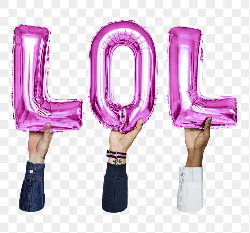 LOL word png, letter foil | Free PNG - rawpixel