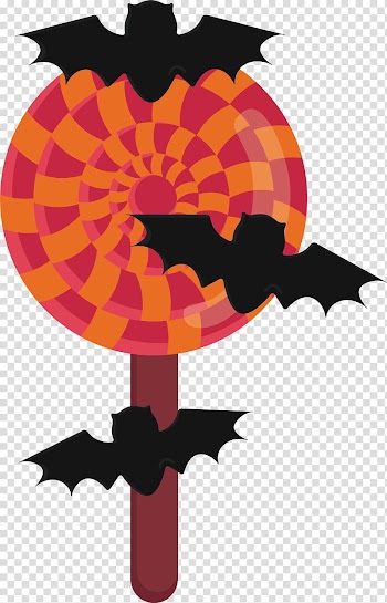 Lollipop ArtWorks , Bat decorated lollipop transparent background PNG clipart