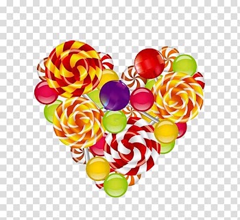 Lollipop Bonbon Gelatin dessert Candy, Colored candy love transparent background PNG clipart