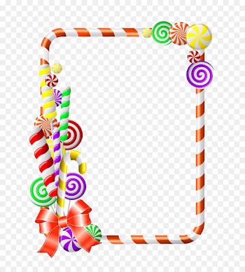 Lollipop Candy cane Clip art - Candy borders 
