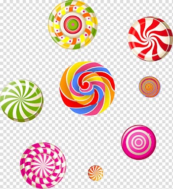 Lollipop Candy cane Cotton candy Candy corn, colored lollipop transparent background PNG clipart