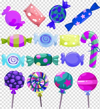 Lollipop Candy Sugar Cartoon, Color candy decoration pattern transparent background PNG clipart