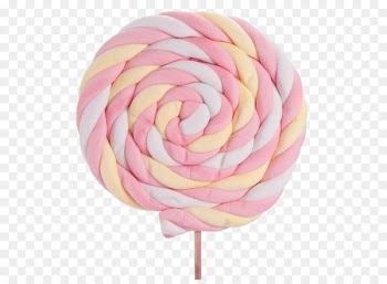 Lollipop Chewing gum Cotton candy Marshmallow - Pink and yellow lollipop 