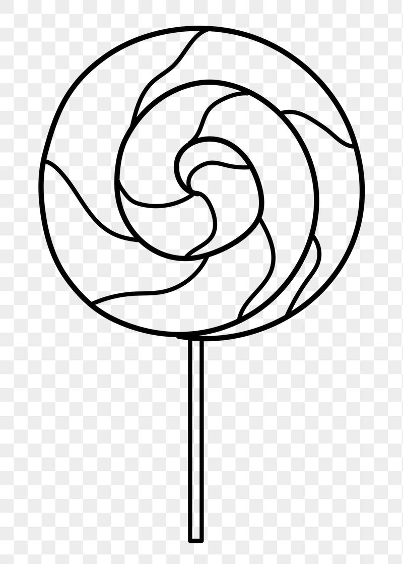 Lollipop png doodle sticker, black | Free PNG Illustration - rawpixel