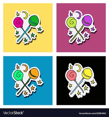 Lollipop set vector image