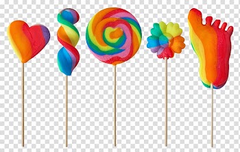 Lollipop Stick candy Cotton candy , Colorful candy transparent background PNG clipart