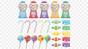 Lollipop Sweet Candy Shop Gumdrop Clip art - Color candy machine 