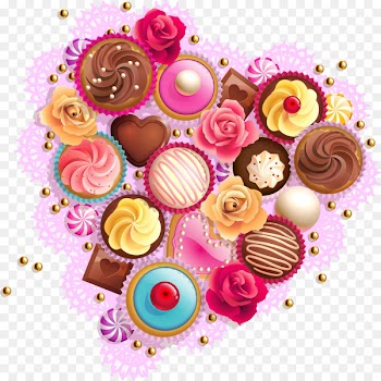 Lollipop Valentine's Day Cupcake Candy Heart - holi png 