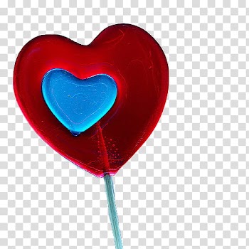 Lollipops textures, blue and red heart lollipop transparent background PNG clipart