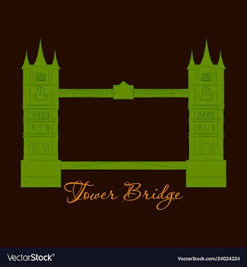 London bridge logo attraction of the capital of vector image