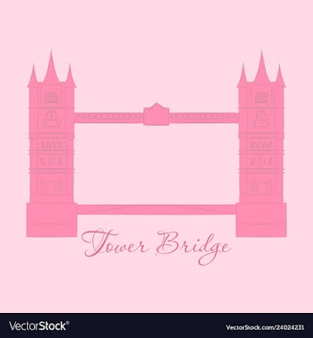 London bridge logo attraction of the capital of vector image