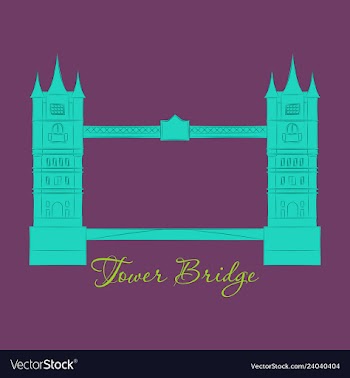 London bridge logo attraction of the capital of vector image