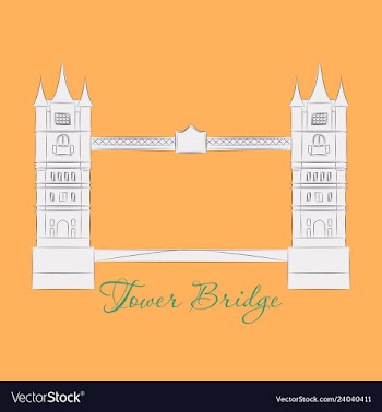 London bridge logo attraction of the capital of vector image
