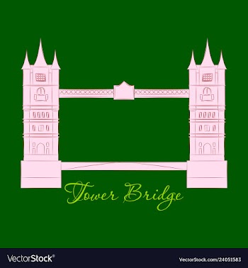 London bridge logo attraction of the capital of vector image