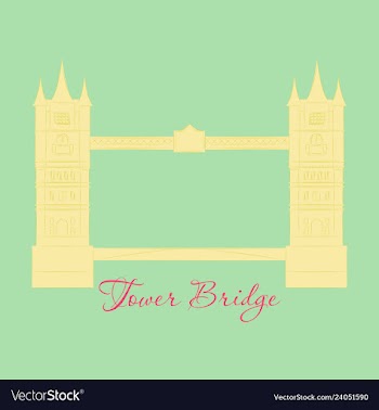 London bridge logo attraction of the capital of vector image