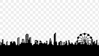 London cityscape png silhouette border, | Free PNG - rawpixel