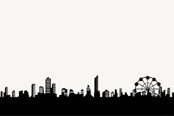 London cityscape silhouette border, landmark | Free Photo - rawpixel