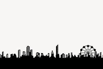 London cityscape silhouette border, travel | Free PSD - rawpixel