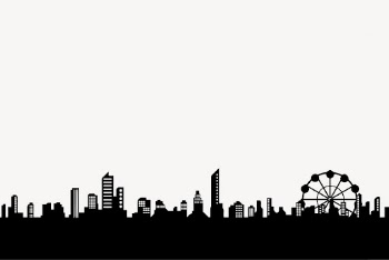 London cityscape silhouette border, travel | Free Vector - rawpixel