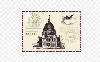 London Clip art - Vintage British stamp 