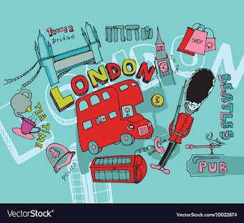 London doodles vector image
