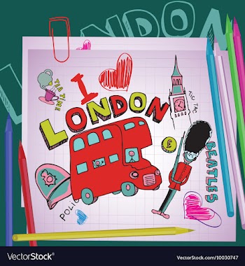 London doodles vector image