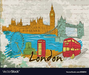 London doodles vector image