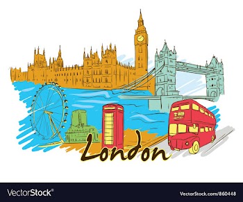 London doodles vector image