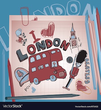 London doodles vector image