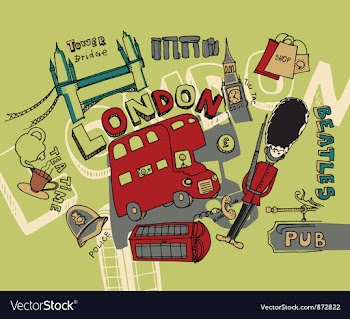 London doodles vector image