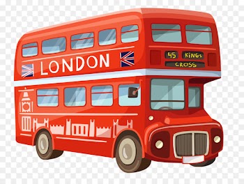 London Double-decker bus Cartoon - Red bus 