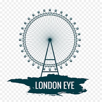 London Eye Cartoon - Creative London landmark London Eye vector material 